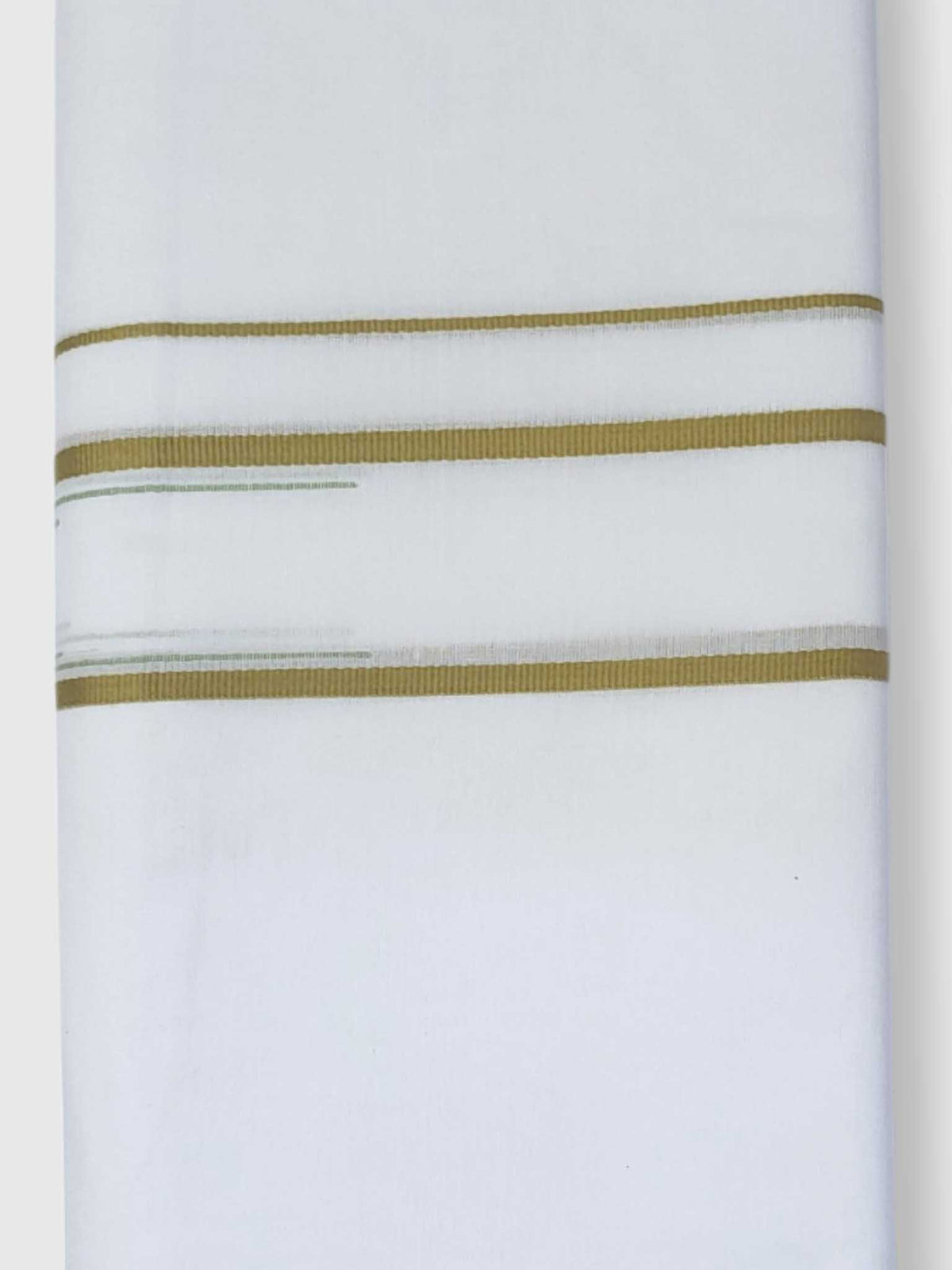 Pure White Cotton Men's Double Dhoti