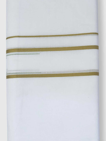 Pure White Cotton Men's Double Dhoti