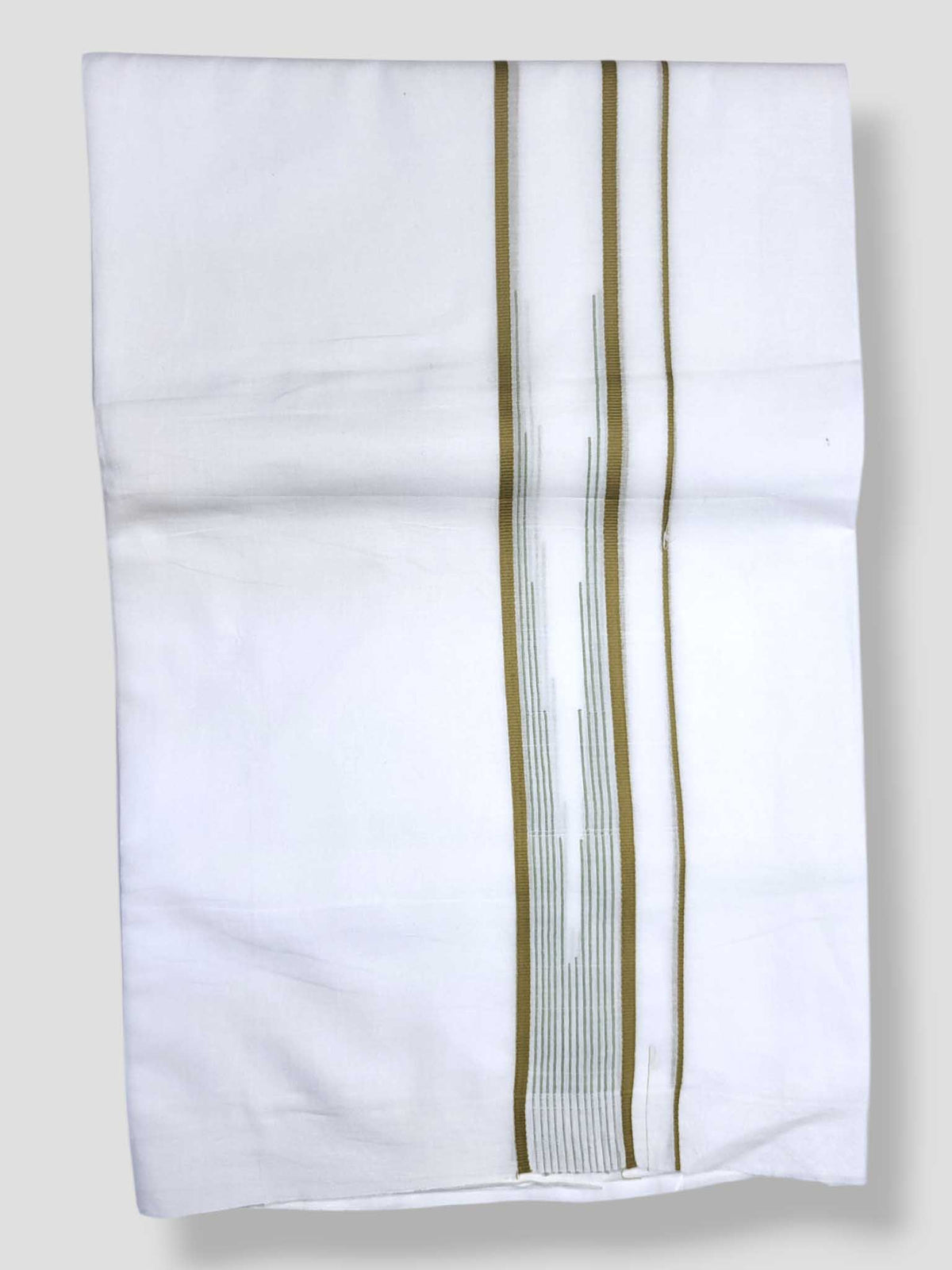 Pure White Cotton Men's Double Dhoti