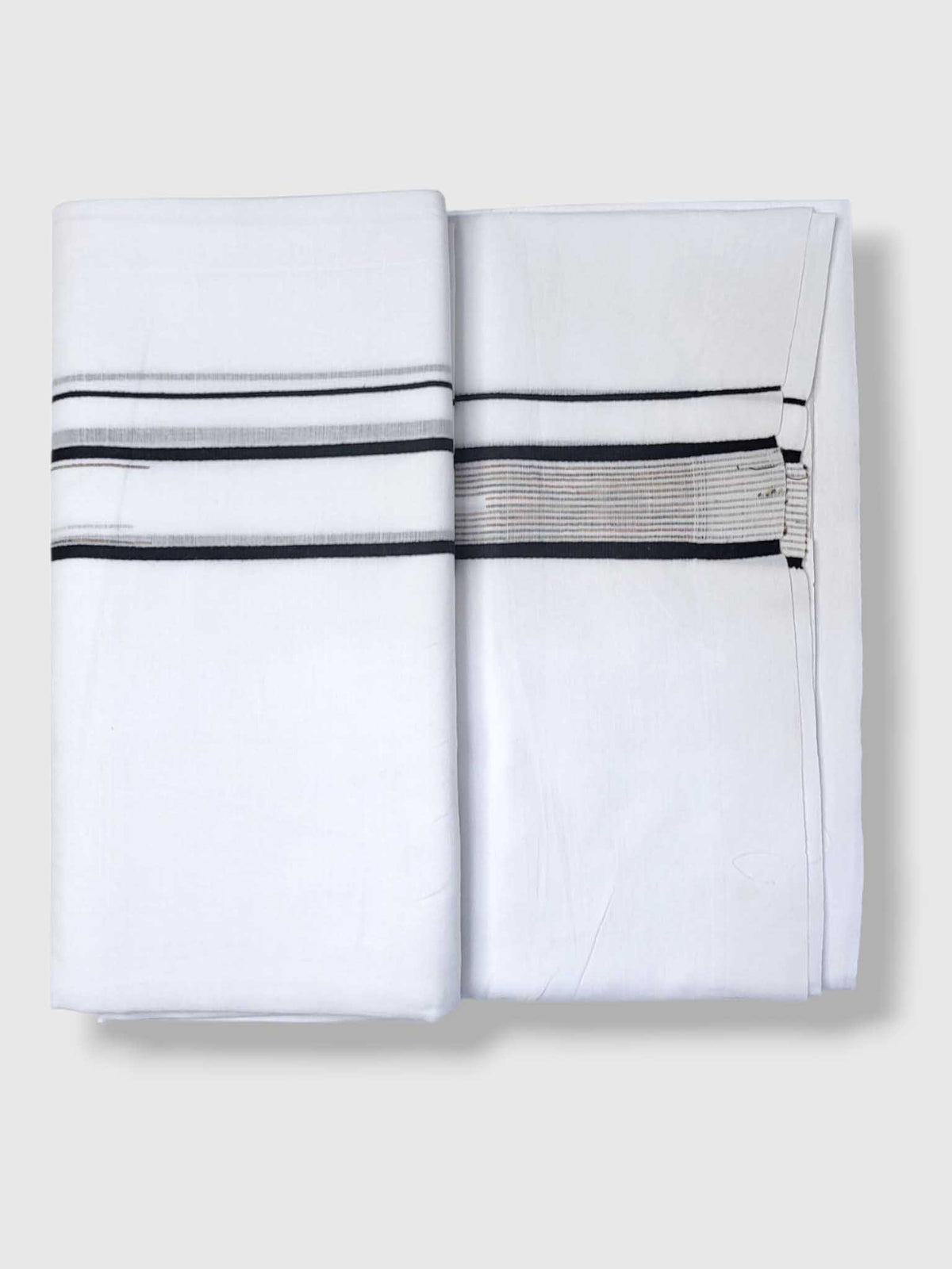 Pure White Cotton Men's Double Dhoti