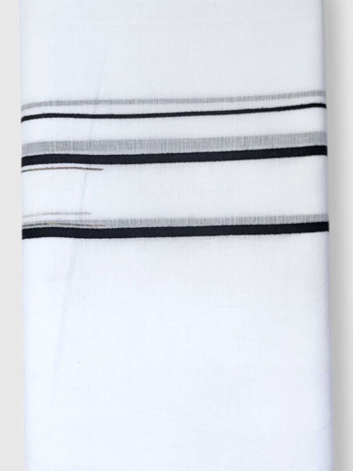 Pure White Cotton Men's Double Dhoti
