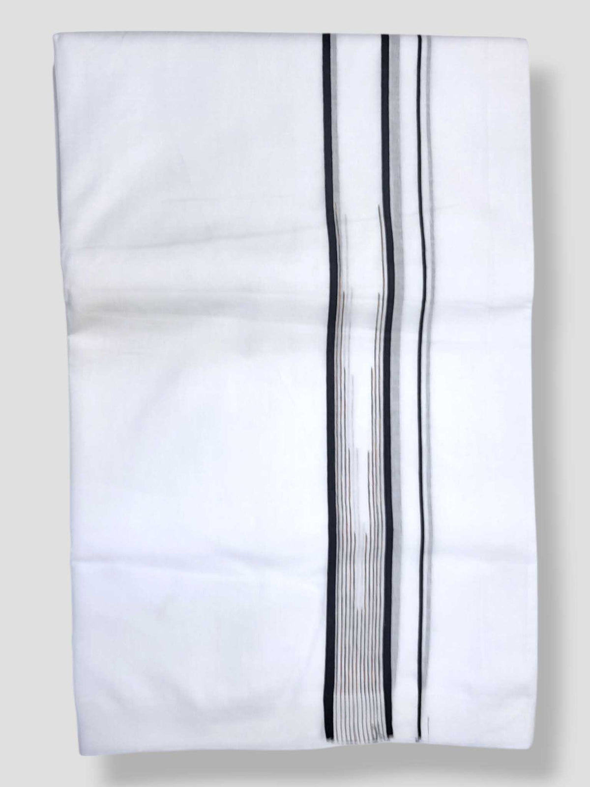 Pure White Cotton Men's Double Dhoti