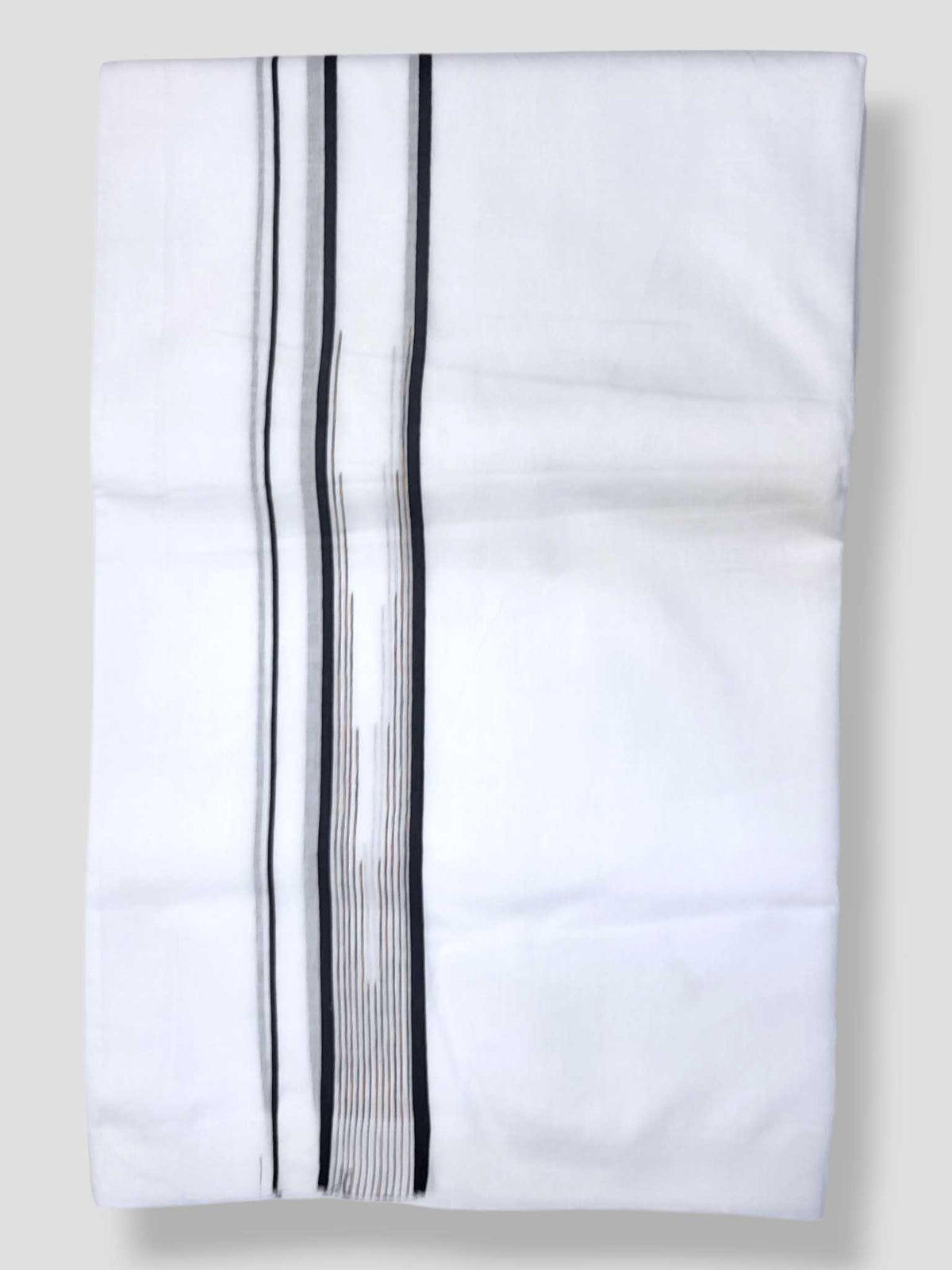 Pure White Cotton Men's Double Dhoti