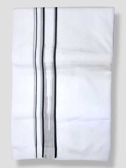 Pure White Cotton Men's Double Dhoti