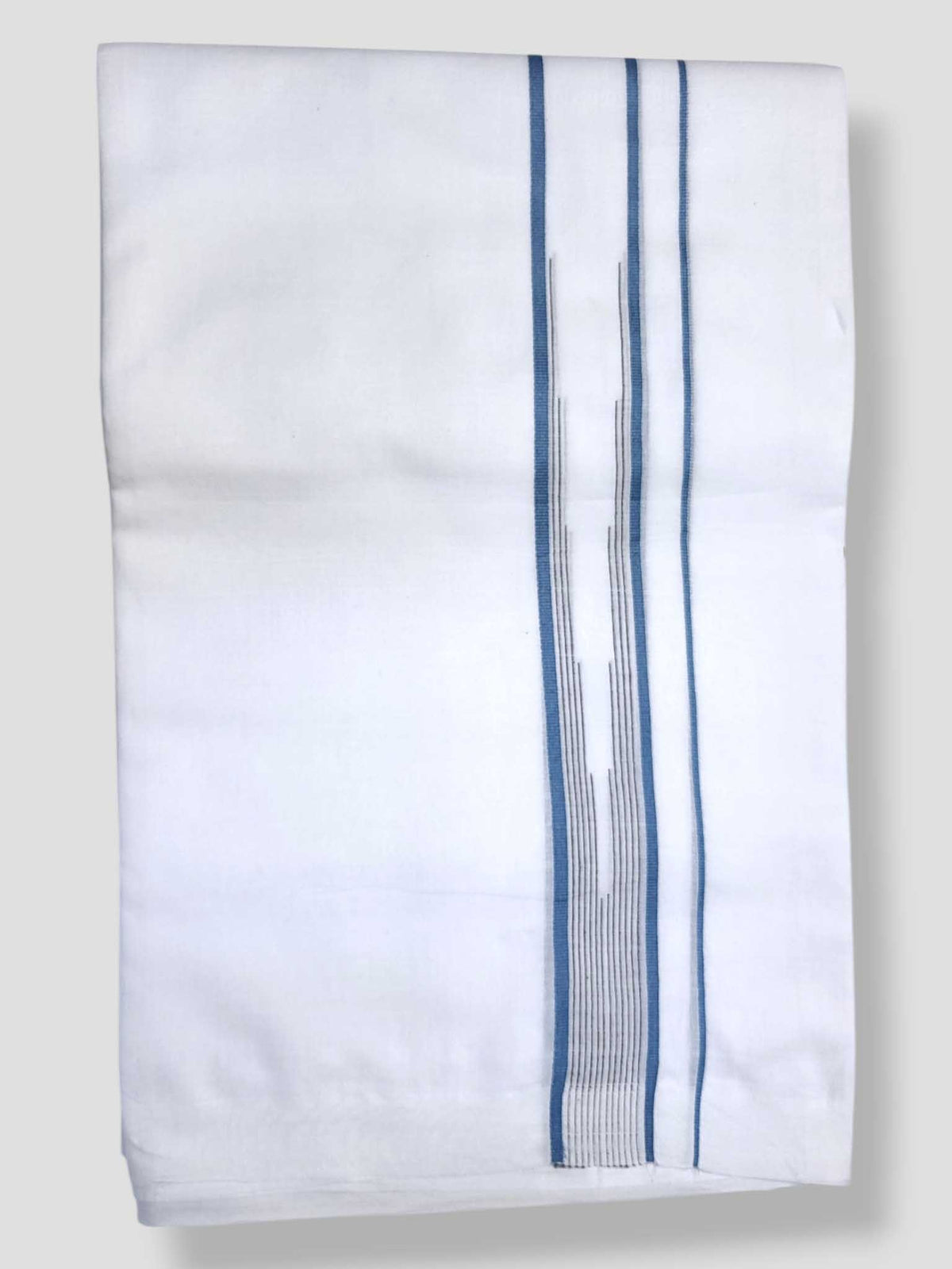 Pure White Cotton Men's Double Dhoti