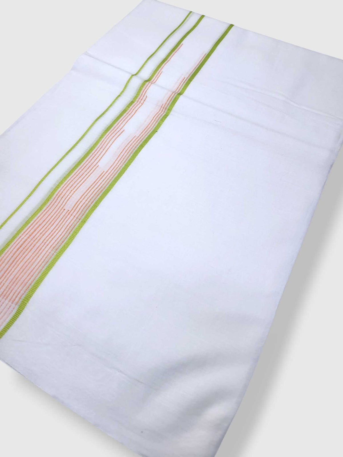 Pure White Cotton Men's Double Dhoti