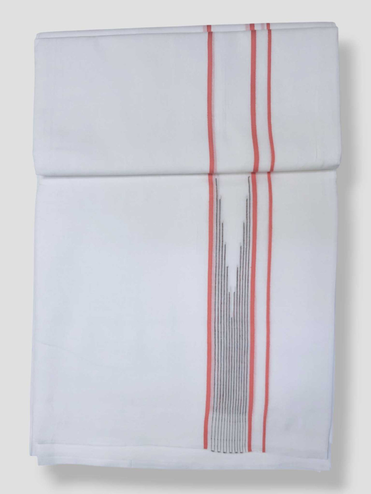 Pure White Cotton Men's Double Dhoti