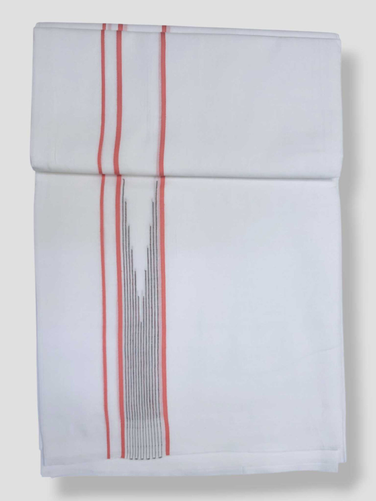Pure White Cotton Men's Double Dhoti