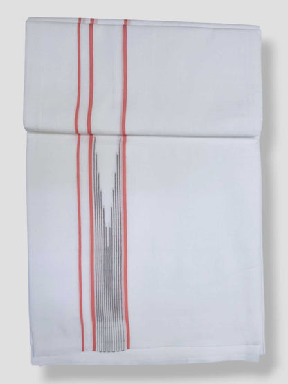 Pure White Cotton Men's Double Dhoti