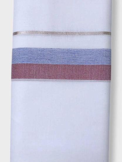 Pure White Cotton Men's Double Dhoti