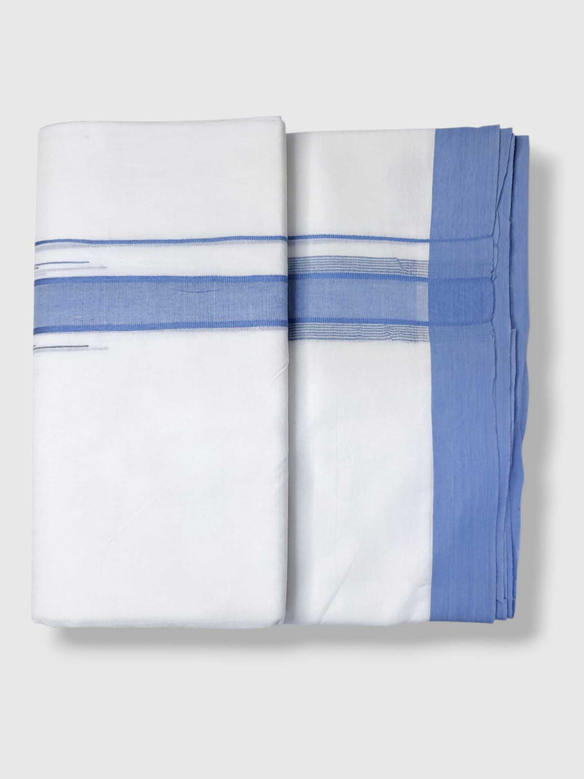 Pure White Cotton Men's Double Dhoti