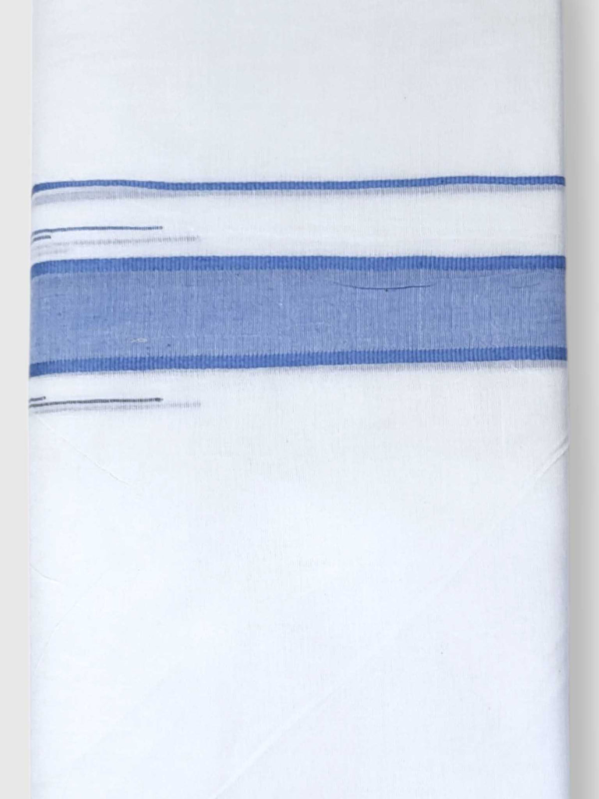 Pure White Cotton Men's Double Dhoti