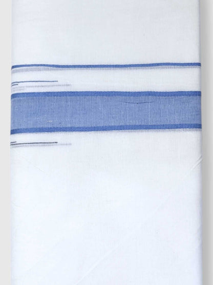 Pure White Cotton Men's Double Dhoti