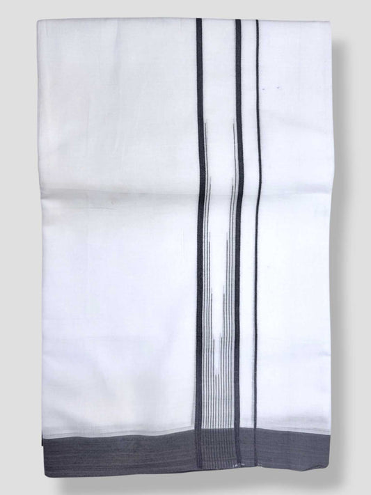 Pure White Cotton Men's Double Dhoti