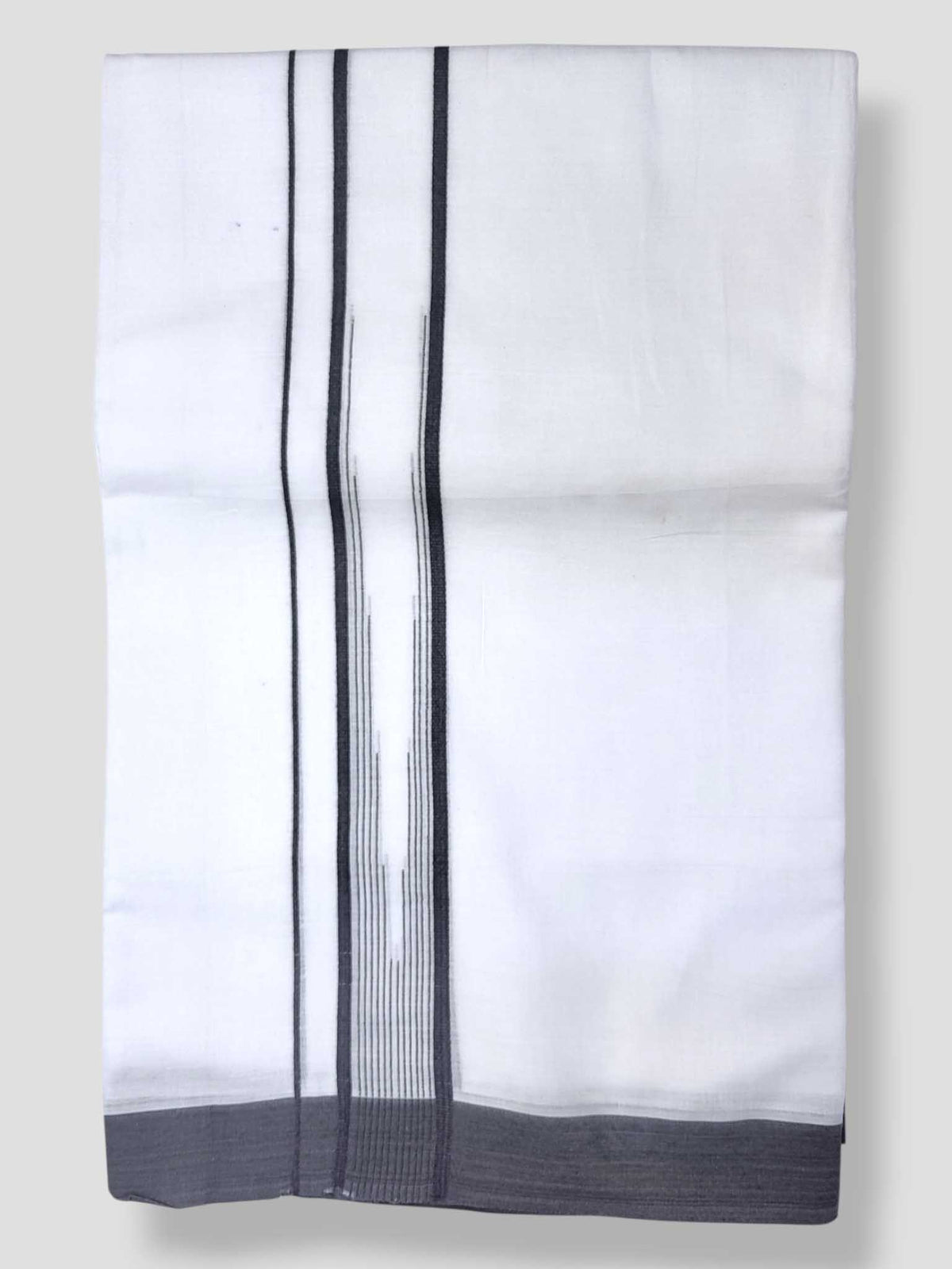 Pure White Cotton Men's Double Dhoti