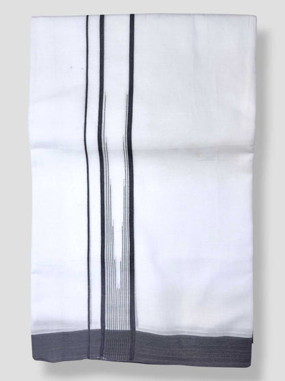 Pure White Cotton Men's Double Dhoti