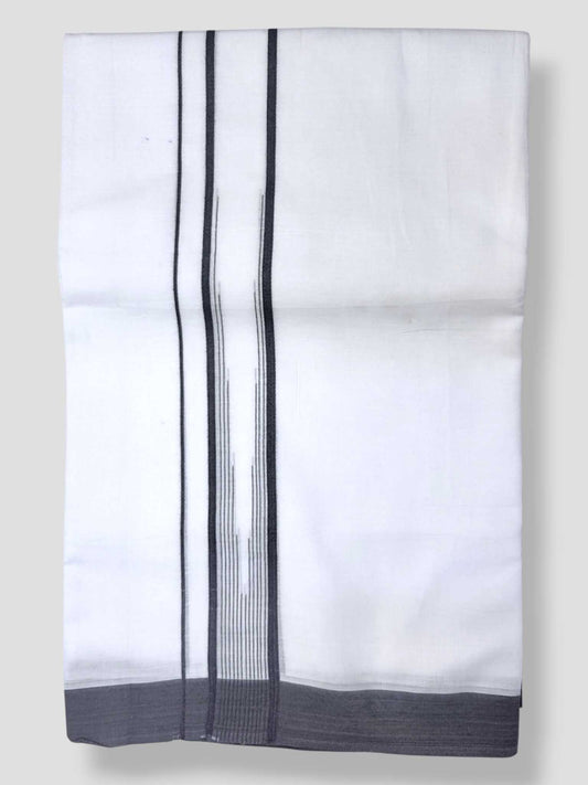 Pure White Cotton Men's Double Dhoti