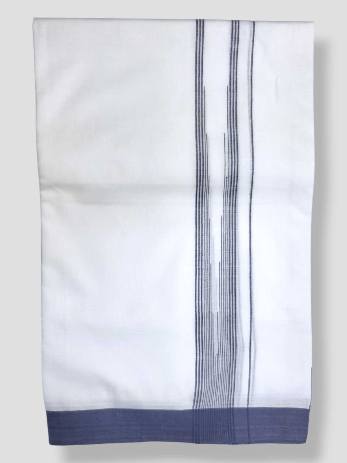 Pure White Cotton Men's Double Dhoti