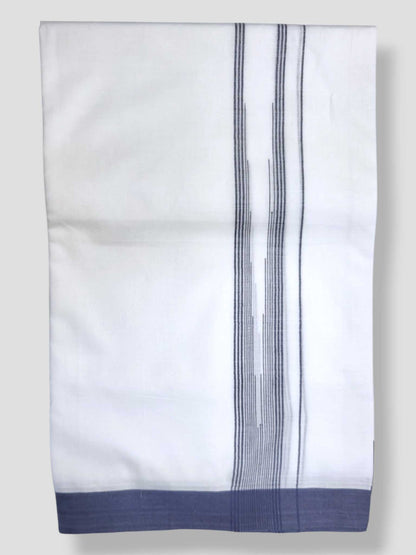 Pure White Cotton Men's Double Dhoti