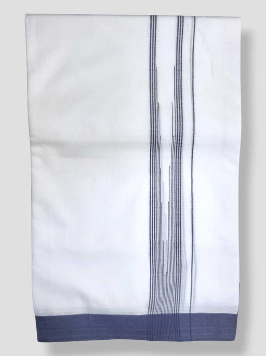 Pure White Cotton Men's Double Dhoti