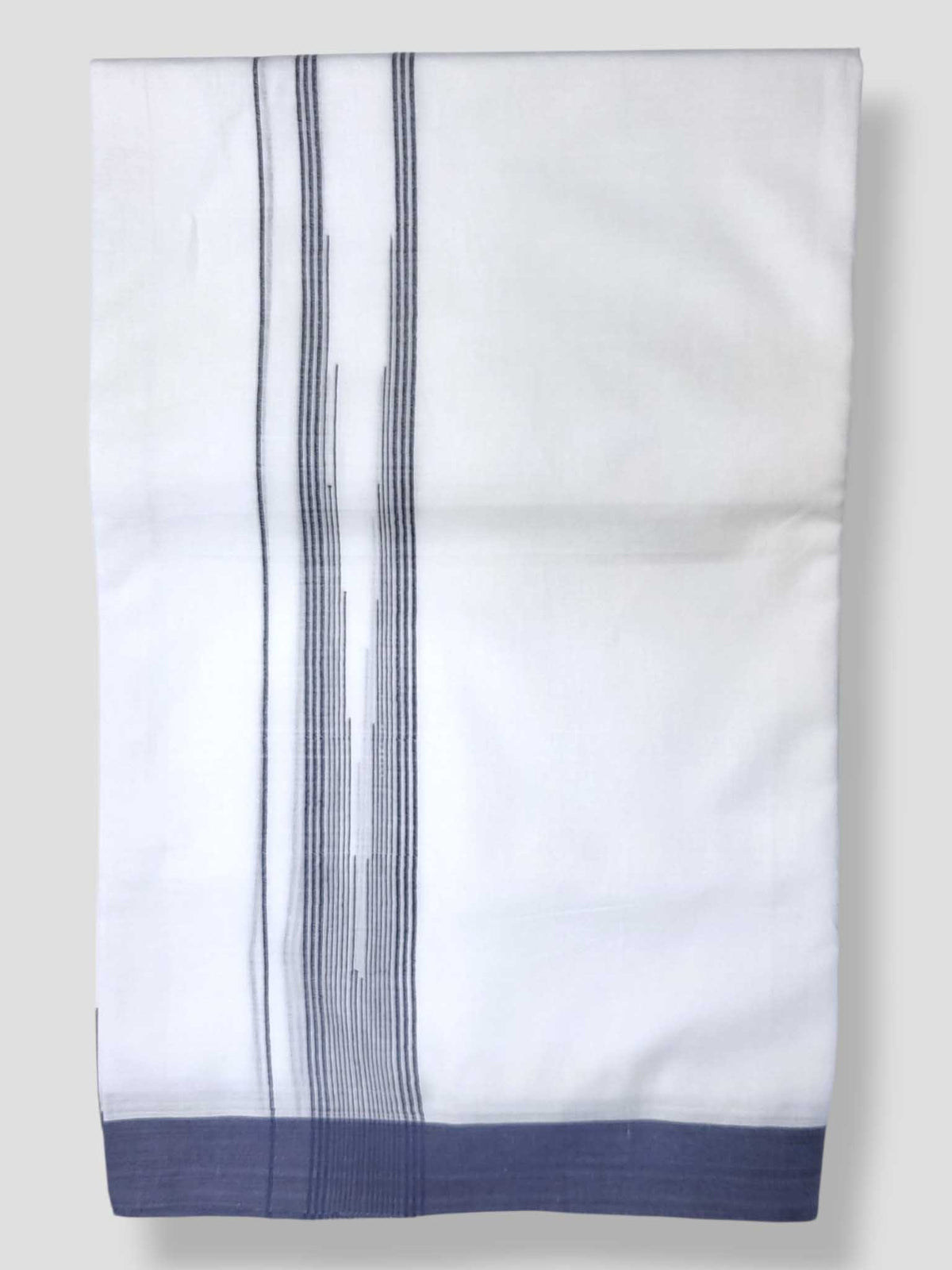 Pure White Cotton Men's Double Dhoti