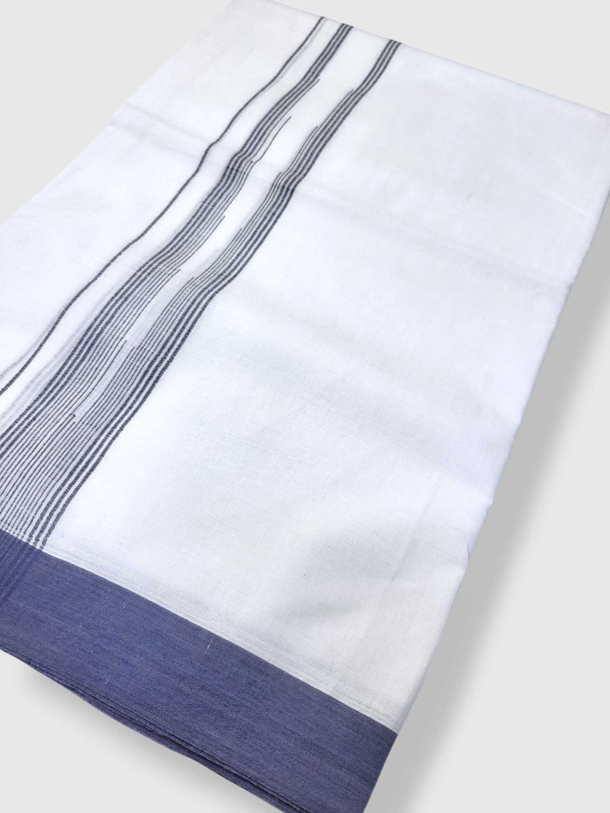 Pure White Cotton Men's Double Dhoti