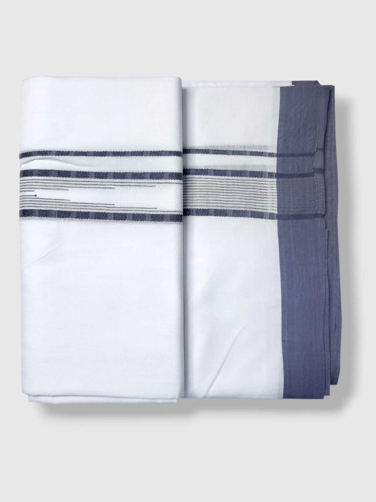 Pure White Cotton Men's Double Dhoti