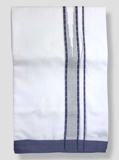 Pure White Cotton Men's Double Dhoti