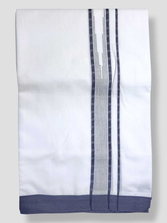 Pure White Cotton Men's Double Dhoti