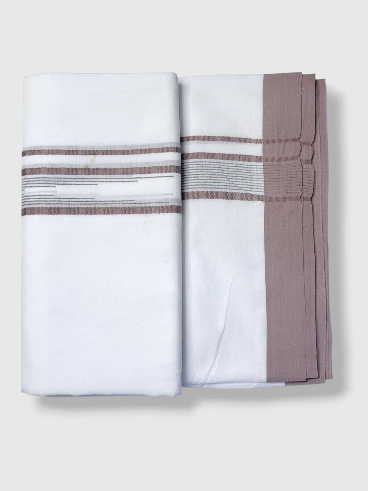 Pure White Cotton Men's Double Dhoti