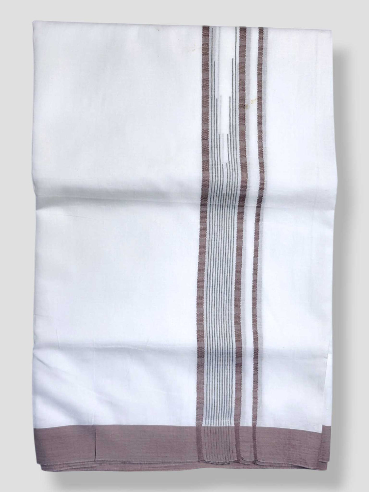 Pure White Cotton Men's Double Dhoti