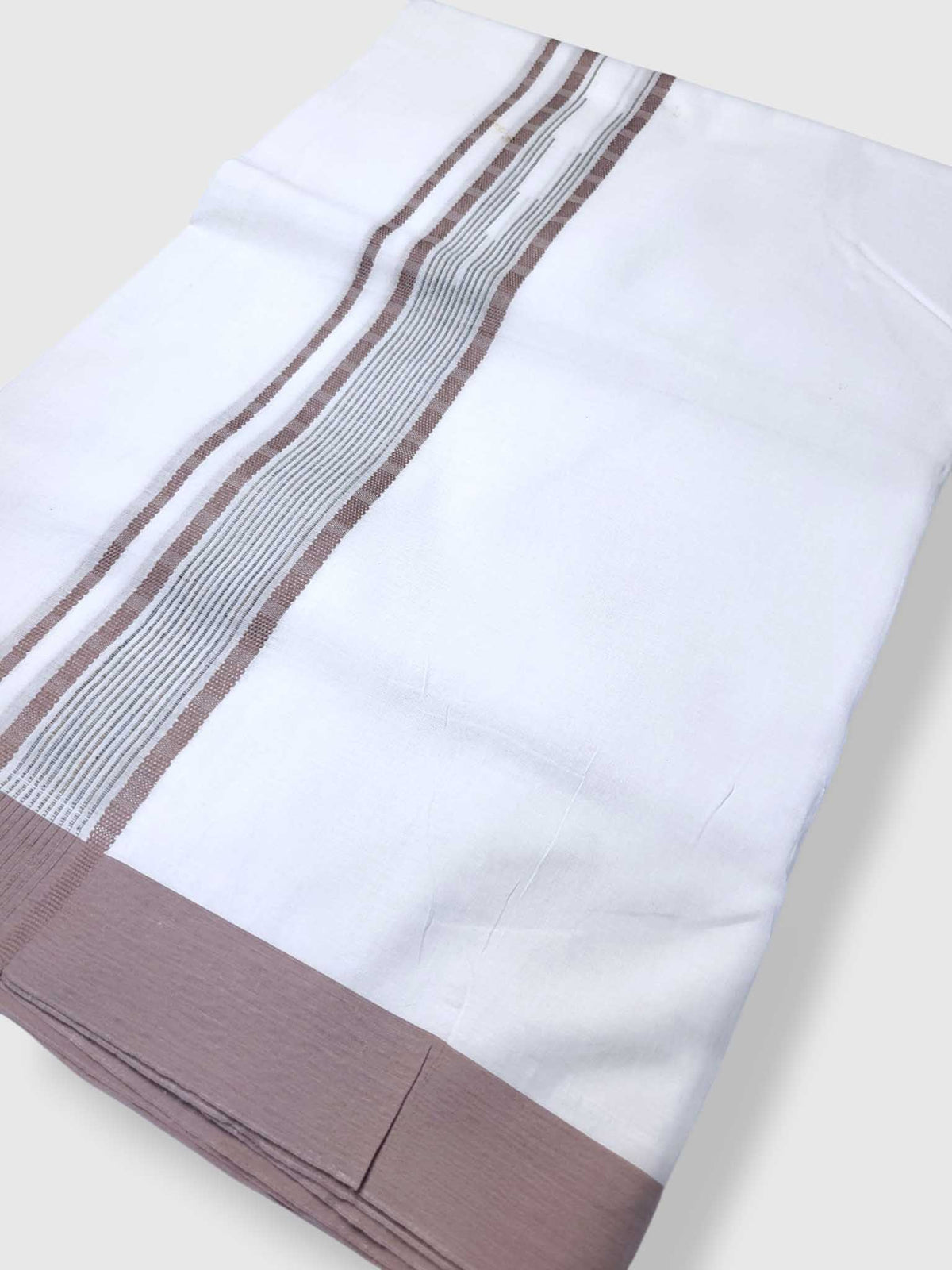 Pure White Cotton Men's Double Dhoti