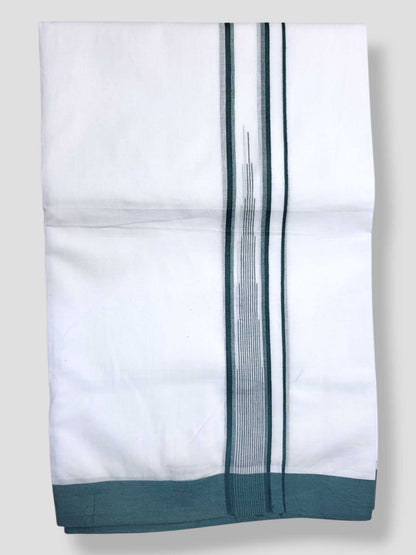 Pure White Cotton Men's Double Dhoti
