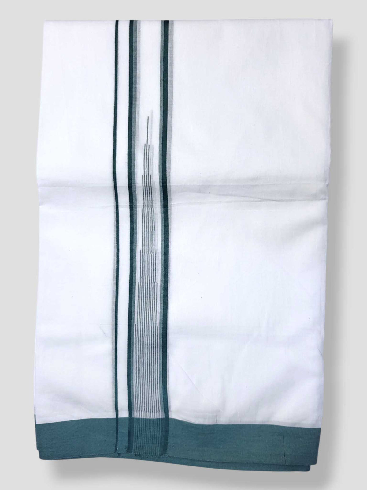 Pure White Cotton Men's Double Dhoti