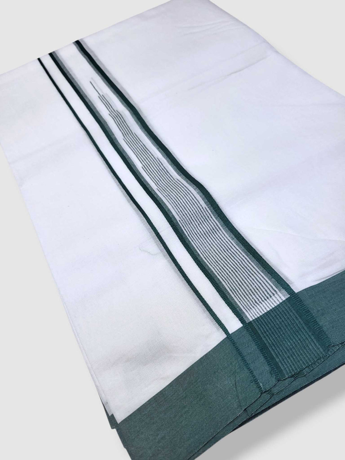 Pure White Cotton Men's Double Dhoti