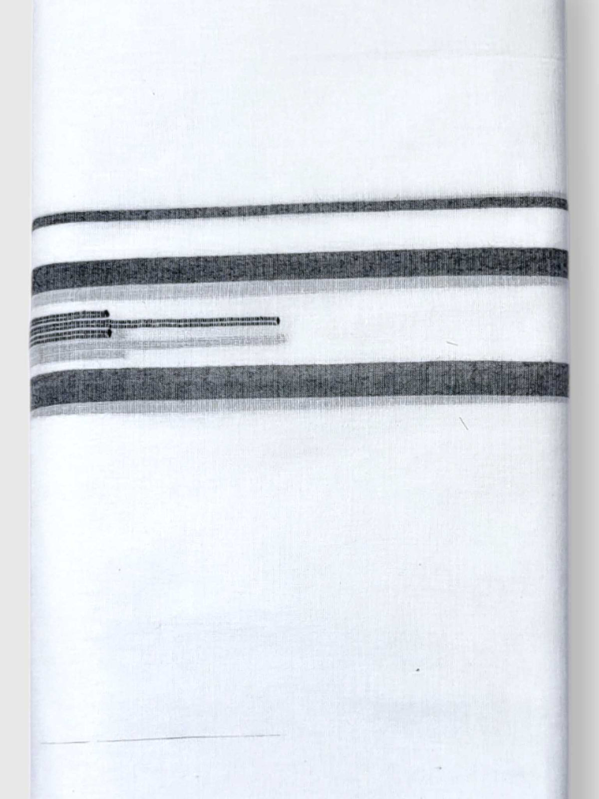 Pure White Cotton Men's Double Dhoti