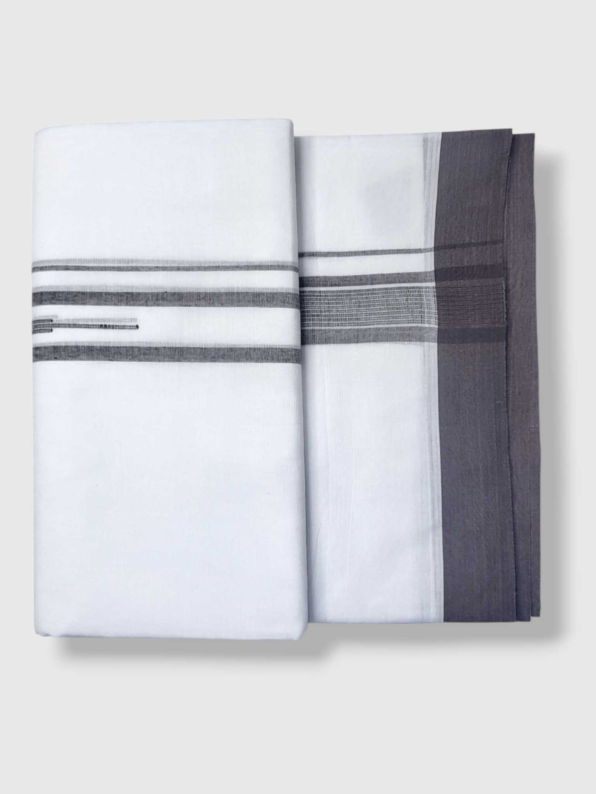 Pure White Cotton Men's Double Dhoti