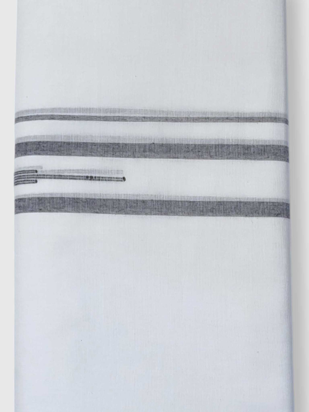 Pure White Cotton Men's Double Dhoti