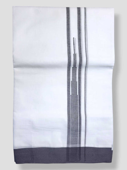 Pure White Cotton Men's Double Dhoti