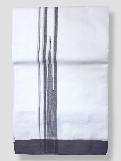 Pure White Cotton Men's Double Dhoti
