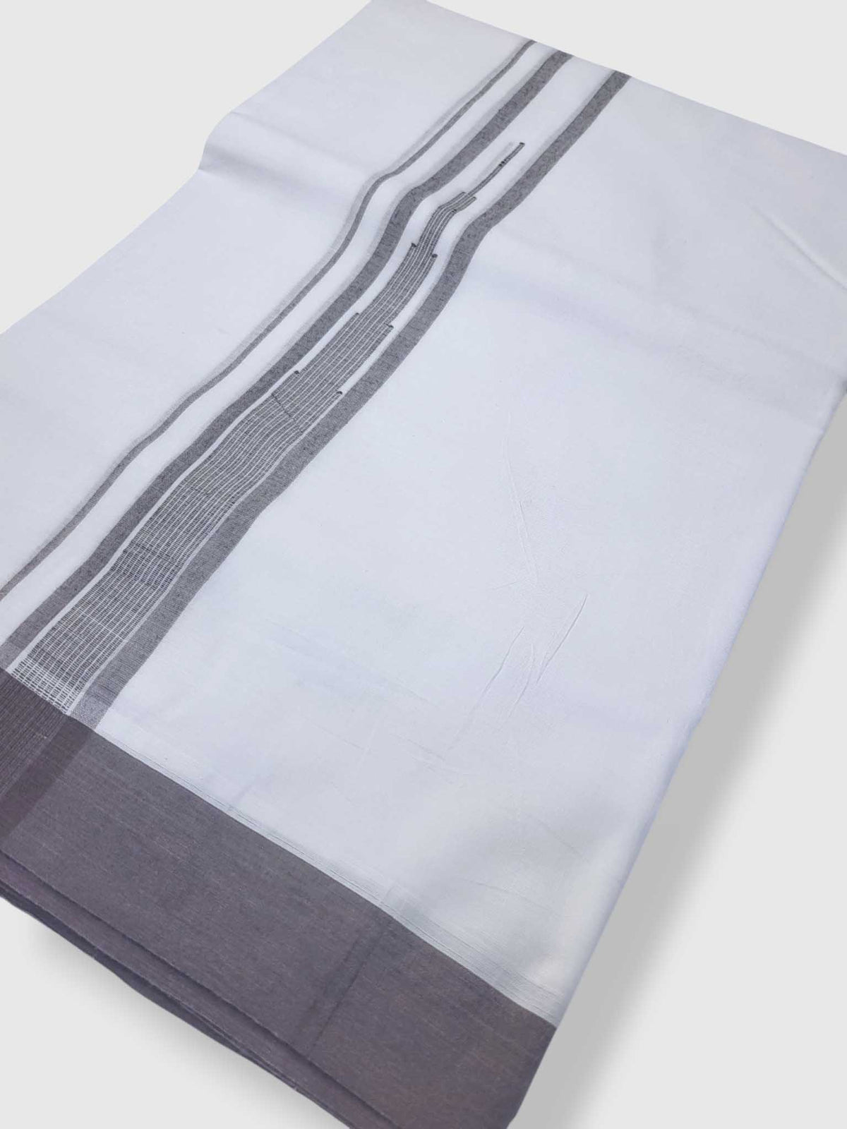 Pure White Cotton Men's Double Dhoti