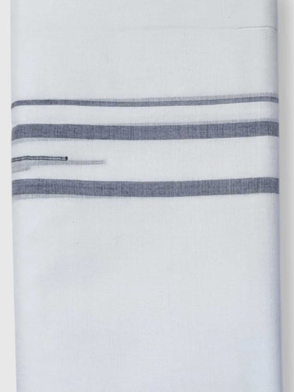 Pure White Cotton Men's Double Dhoti