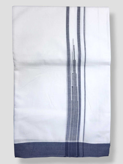 Pure White Cotton Men's Double Dhoti