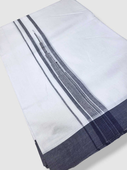 Pure White Cotton Men's Double Dhoti