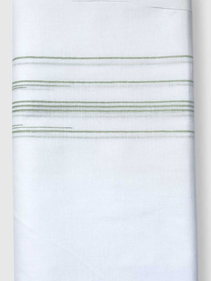 Pure White Cotton Men's Double Dhoti