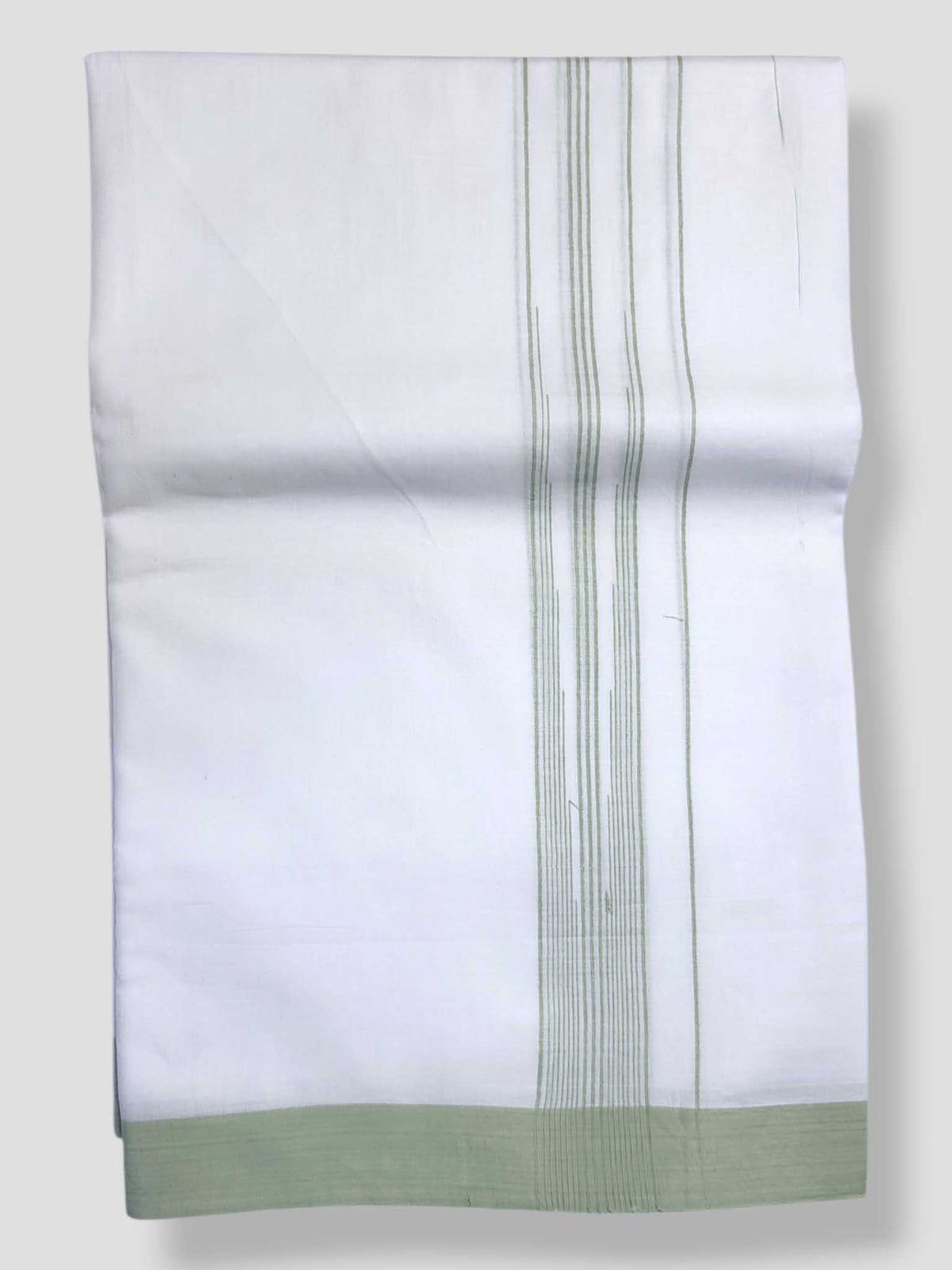 Pure White Cotton Men's Double Dhoti