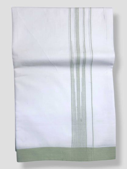 Pure White Cotton Men's Double Dhoti
