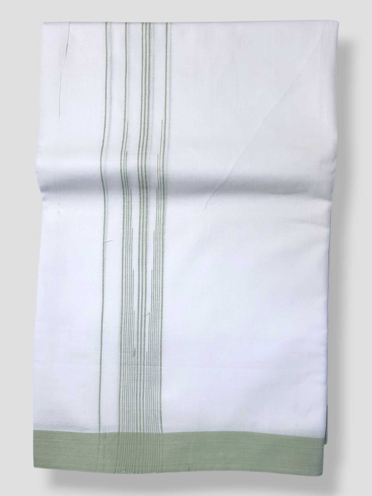 Pure White Cotton Men's Double Dhoti