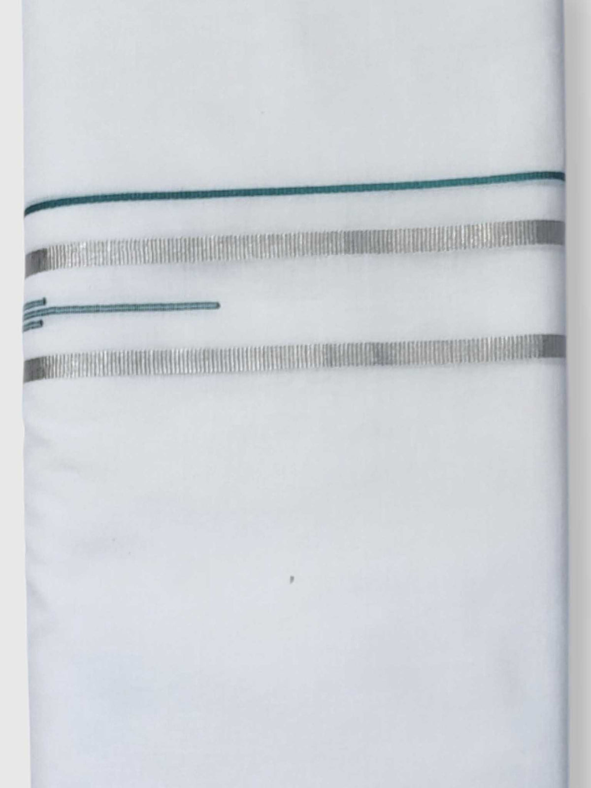 Pure White Cotton Men's Double Dhoti