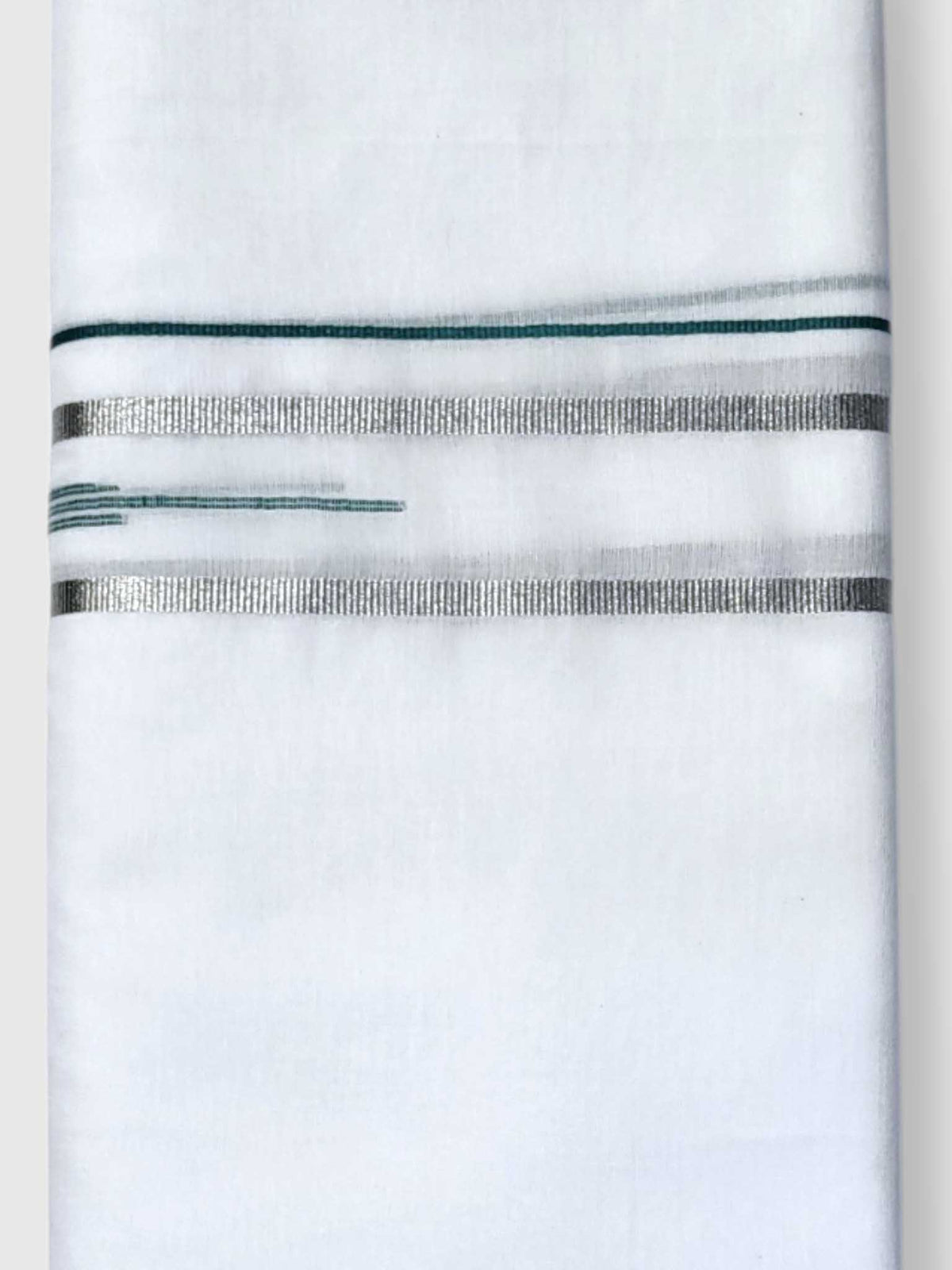Pure White Cotton Men's Double Dhoti